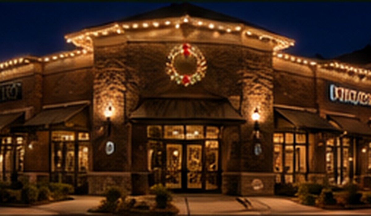 Christmas lighting design inspiration for a restaurant or hospitality property